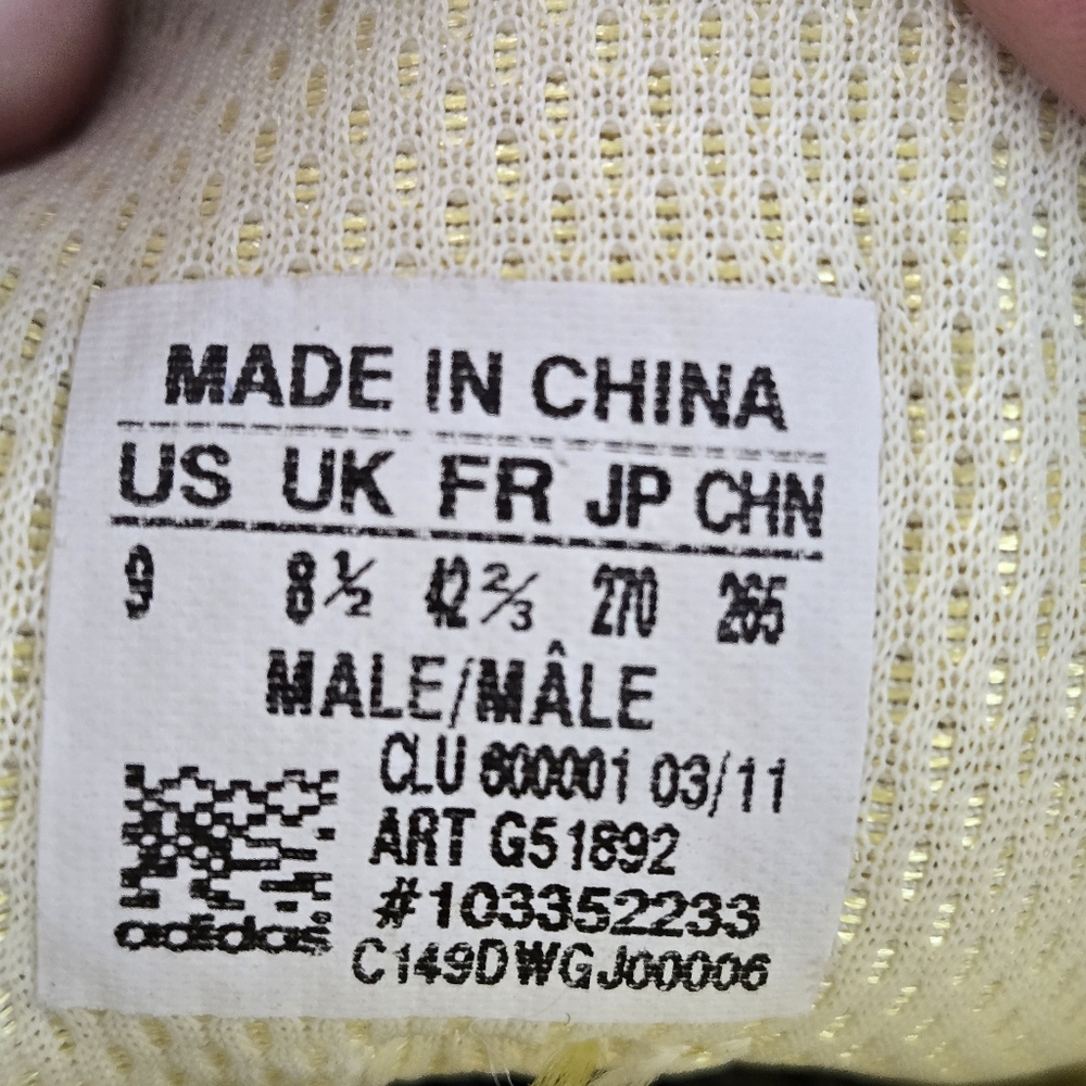 ADIDAS Yellow CLIMA COOL Sneakers Men's Sz9 Activewear Athletic Sport Mesh Shoes - Picture 9 of 12